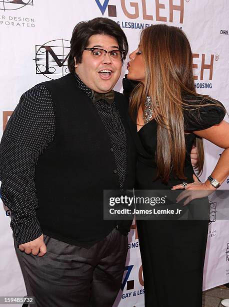 Harvey Guillen attends the GLEH Golden Globes Viewing Gala Honoring Julie Newmar held at the Jim Henson Studios on January 13, 2013 in Hollywood,...