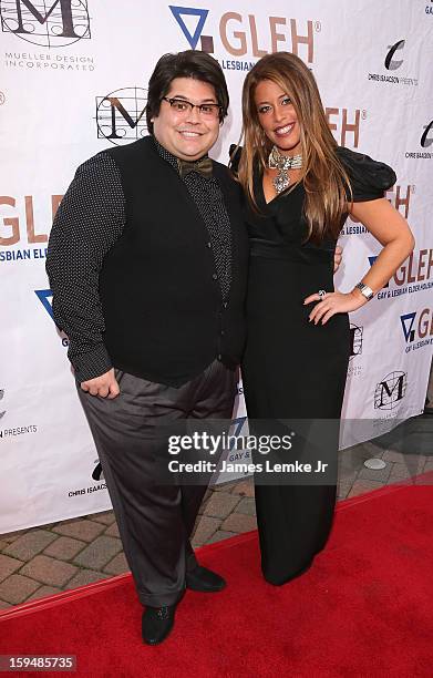 Harvey Guillen attends the GLEH Golden Globes Viewing Gala Honoring Julie Newmar held at the Jim Henson Studios on January 13, 2013 in Hollywood,...