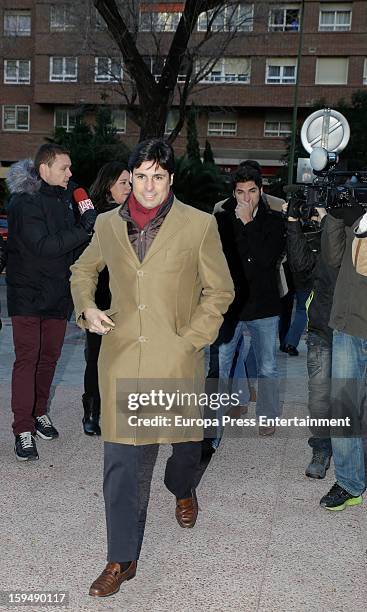 Francisco Rivera and Cayetano Rivera attend court on January 14, 2013 in Madrid, Spain. The bullfighter Francisco Rivera and ex wife Duchess of...