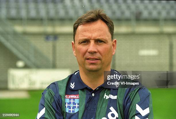 Coach Jan Everse during the team presentation of FC Zwolle in july 1998 in Zwolle, The Netherlands