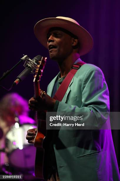 Eric Bibb performs on Day 3 of Wickham Festival 2023 on August 05, 2023 in Wickham, England.