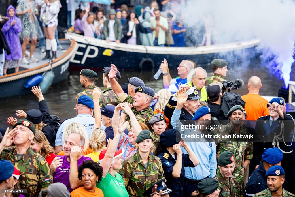 Dutch Royals Attend Canal Parade 2023