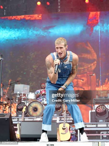 David Shaw of The Revivalists performs in concert during Lollapalooza at Grant Park on August 05, 2023 in Chicago, Illinois.