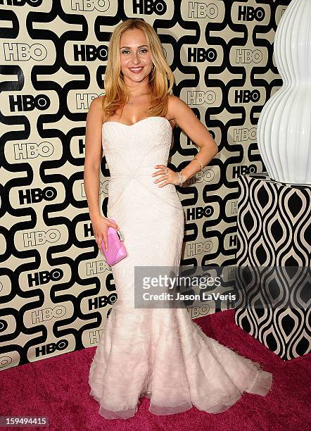Actress Hayden Panettiere attends the HBO after party at the 70th annual Golden Globe Awards at Circa 55 restaurant at the Beverly Hilton Hotel on...