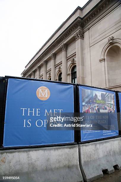 The Fifth Avenue Plaza Groundbreaking at the Metropolitan Museum of Art is held on January 14, 2013 in New York City.