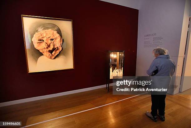 El Rostro" by Spanish artist Carmen Calvo at the Granet museum during the contempory art exhibition for Marseille-Provence 2013 European Capital of...