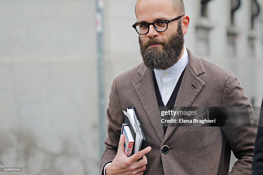 Street Style - Milan Fashion Week Menswear Autumn/Winter 2013