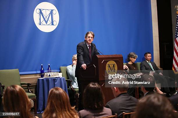 Director of The Metropolitan Museum of Art, Thomas P. Campbell, speaks during the Fifth Avenue Plaza Groundbreaking at the Metropolitan Museum of Art...