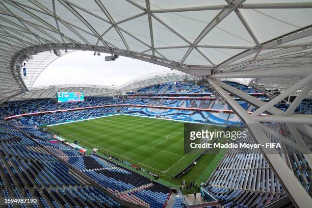 General view inside the stadium prior to the FIFA Women's World Cup Australia & New Zealand 2023 Round of 16 match between Netherlands and South...