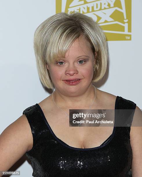 Actress Lauren Potter attends the FOX after party for the 70th Golden Globes award show at The Beverly Hilton Hotel on January 13, 2013 in Beverly...