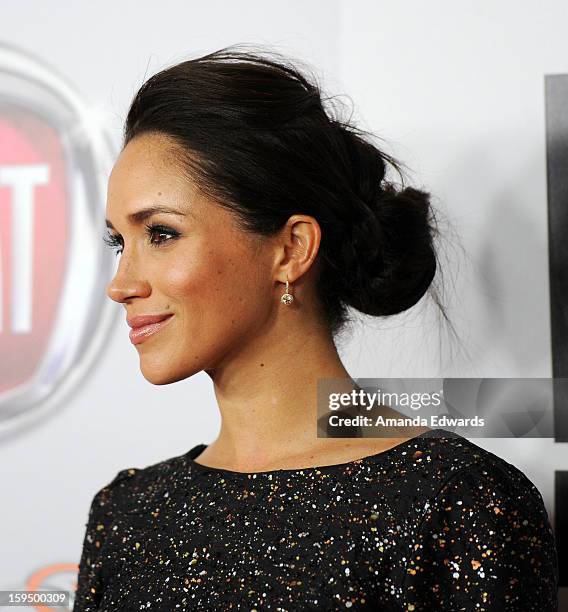 Model and actress Meghan Markle arrives at the NBC Universal's 70th Golden Globes After Party at The Beverly Hilton Hotel on January 13, 2013 in...