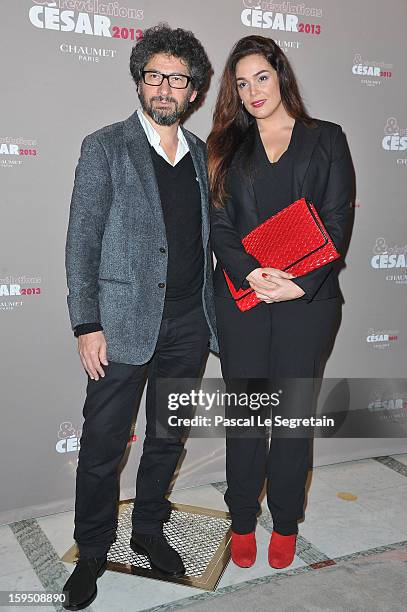 Lola Dewaere and Radu Mihaileanu attend 'Cesar's Revelations 2013' Dinner Arrivals at Le Meurice on January 14, 2013 in Paris, France.