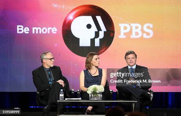 Series Executive Producer Mark Samels, writer/producer/director Sarah Colt and Professor of History at Rice University Douglas Brinkley of 'AMERICAN...