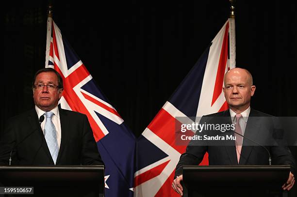 Hon Murray McCully, New Zealand Minister of Foreign Affairs and Rt Hon William Hague, Secretary of State for Foreign and Commonwealth Affairs United...