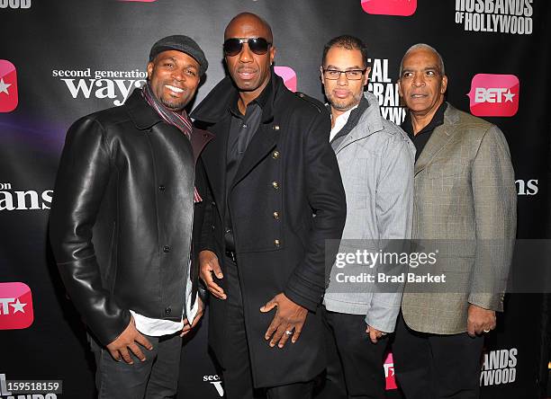 Chris Spencer, JB Smoove, Jesse Collins and Stan Lathan attend BET Networks New York Premiere Of "Real Husbands of Hollywood" And "Second Generation...