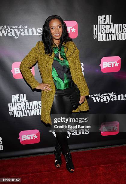 Kimberly Stewart attends BET Networks New York Premiere Of "Real Husbands of Hollywood" And "Second Generation Wayans" at SVA Theater on January 14,...