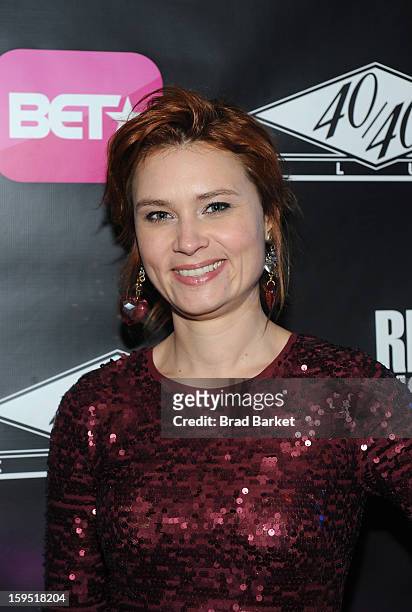 Kristina Klebe attends BET Networks New York Premiere Of "Real Husbands of Hollywood" And "Second Generation Wayans" - After Party at 40 / 40 Club on...