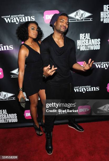 Tatyana Ali and Damien Wayans attends BET Networks New York Premiere Of "Real Husbands of Hollywood" And "Second Generation Wayans" - After Party at...