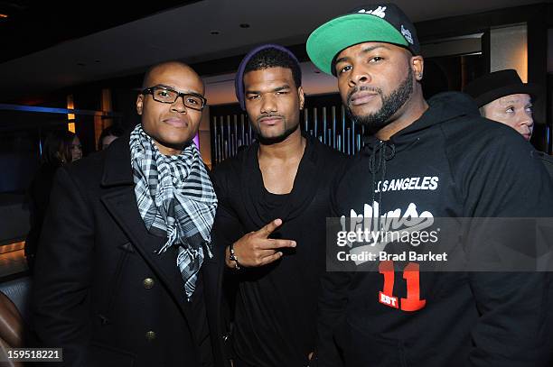 George O. Gore, Damien Dante Wayans, and Craig Wayans attend BET Networks New York Premiere Of "Real Husbands of Hollywood" And "Second Generation...