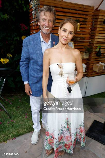 Nigel Lythgoe and Lisa LoCicero attend the BAFTA Garden Party on August 05, 2023 in Los Angeles, California.