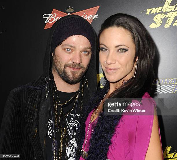 Actor Bam Margera and Nicole Boyd arrive at the premiere of Lionsgate Films' "The Last Stand" at Grauman's Chinese Theatre on January 14, 2013 in...