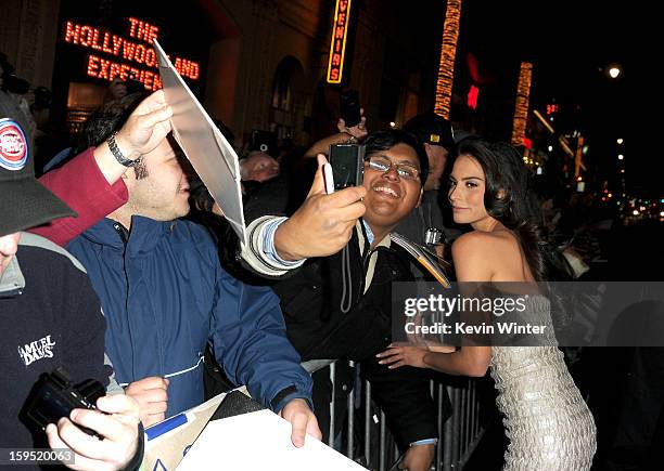 Actress Genesis Rodriguez arrives at the premiere of Lionsgate Films' "The Last Stand" at Grauman's Chinese Theatre on January 14, 2013 in Hollywood,...