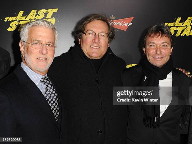 Rob Friedman, Lionsgate Motion Picture Group Co-Chairman, Producer Lorenzo di Bonaventura, and Patrick Wachsberger, Lionsgate Motion Picture Group...