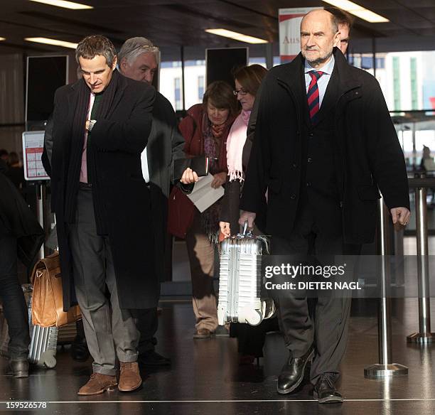 Deputy Director General and Head of the Department of Safeguards Herman Nackaerts leaves for another trip with his team to Iran on January 15, 2013...