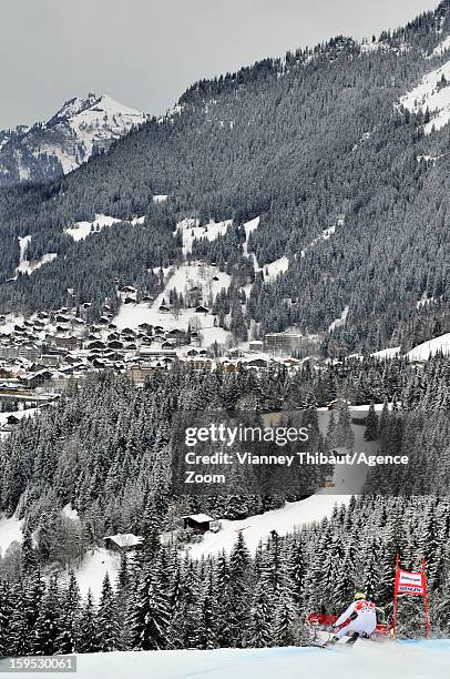 Siegmar Klotz of Italy competes during the Audi FIS Alpine Ski World Cup Men's Downhill training on January 15, 2013 in Wengen, Switzerland.