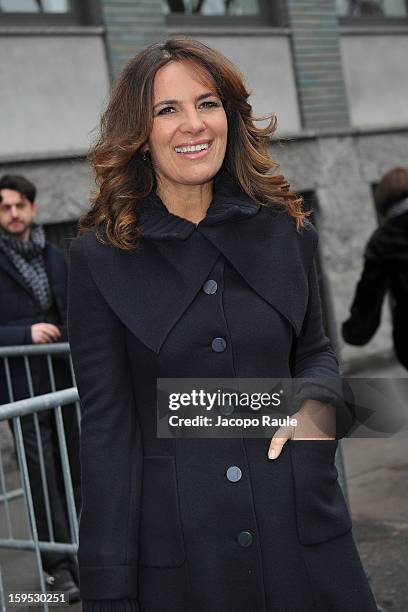 Roberta Armani arrives at Giorgio Armani during Milan Fashion Week Menswear Autumn/Winter 2013 on January 15, 2013 in Milan, Italy.