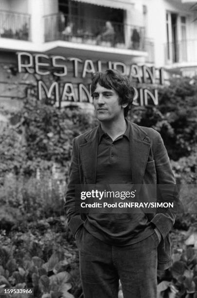 Robert De Niro, actor of movie Taxi Driver directed by Martin Scorsese at Cannes Film Festival in May 1976 in Cannes, France.