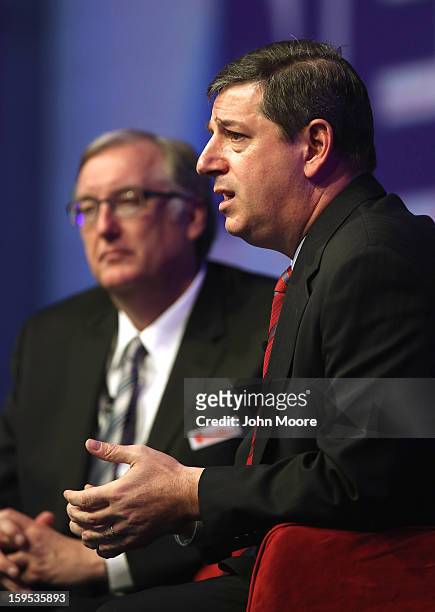 William Simon, president and CEO of U.S. Wal-Mart Stores Inc, speaks at the National Retail Federation convention at the Jacob K. Javits Convention...