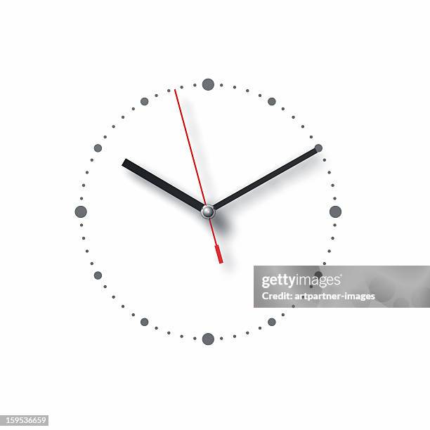 watch pointing at 10 past 10  on white - clock photos et images de collection