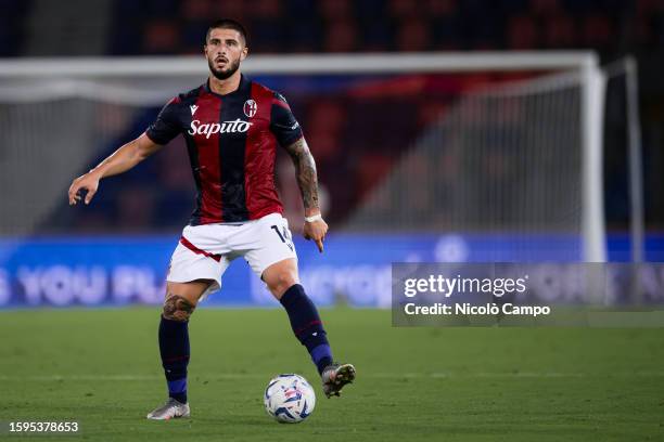 Kevin Bonifazi of Bologna FC in action during the Coppa Italia Frecciarossa football match between Bologna FC and Cesena FC. Bologna FC won 2-0 over...