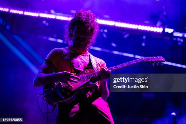 Albert Hammond Jr. Of American rock band The Strokes performs at Pentaport Rock Festival on August 05, 2023 in Seoul, South Korea.