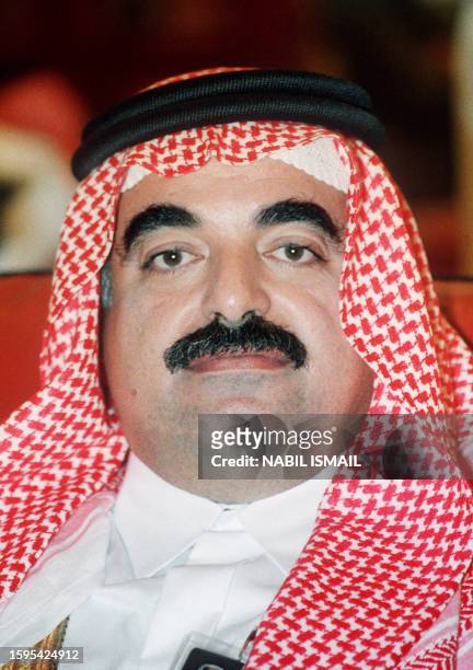 This file picture taken 01 October 1989 in Taef shows Lebanese billionaire tycoon Rafiq Hariri, who built the Taif Palace in 1977 for Saudi King...