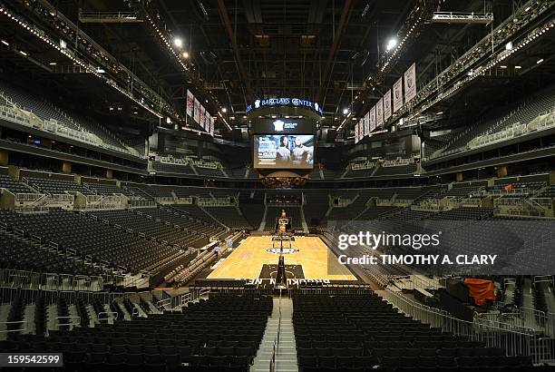 The inside of the Barclay Center before a press conference between Bernard HopkinsTwo-Division World Champion and Oldest Fighter In Boxing History To...