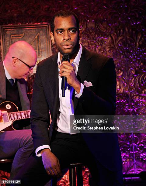 Actor/singer Daniel Breaker attends a special press preview at 54 Below on January 15, 2013 in New York City.