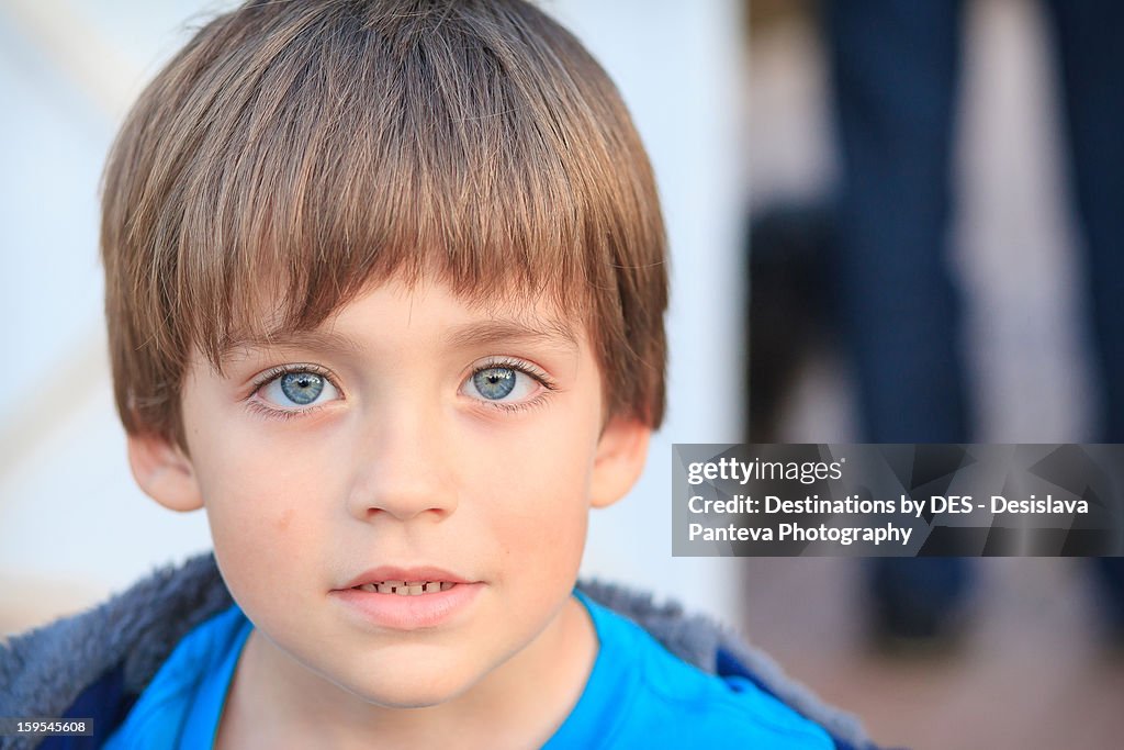 Boy in blue