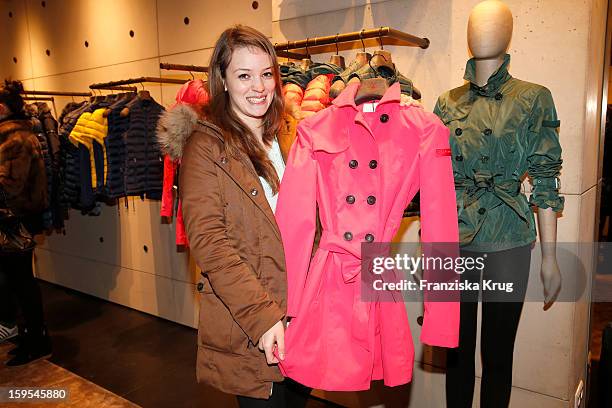 Ceci Chuh attends the 'Peuterey Cocktail Party' at Peuterey flagship store Kurfuerstendamm on January 15, 2013 in Berlin, Germany.