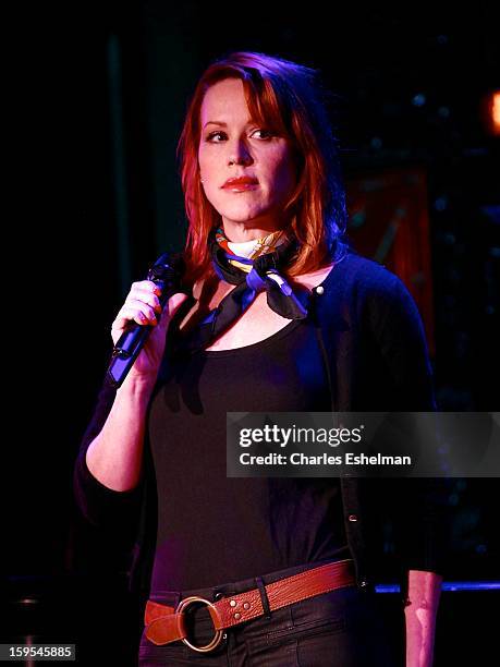 Actress/singer Molly Ringwald performs during a press preview at 54 Below on January 15, 2013 in New York City.