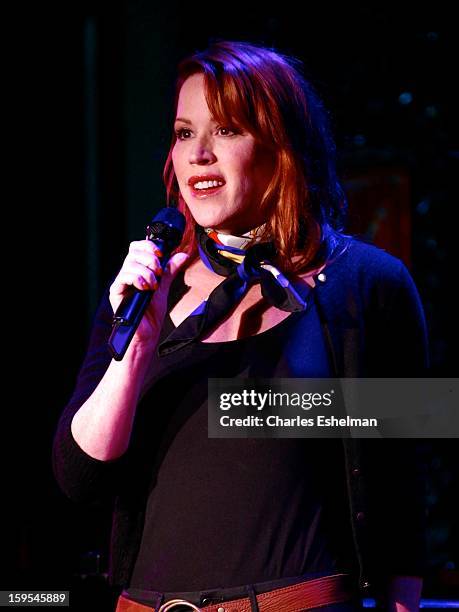 Actress/singer Molly Ringwald performs during a press preview at 54 Below on January 15, 2013 in New York City.