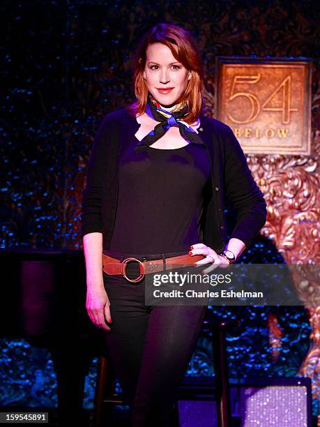 Actress/singer Molly Ringwald attends a press preview at 54 Below on January 15, 2013 in New York City.