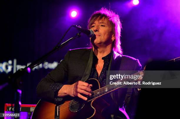 Musician Richie Sambora joined President Bill Clinton and Kobe Bryant at the grand opening of STEP UP ON VINE on January 14, 2013 in Los Angeles,...