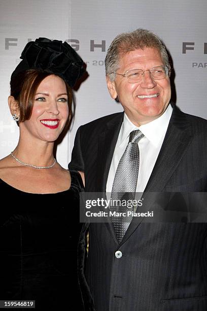 Director Robert Zemeckis and wife Leslie Zemeckis attend the 'Flight' Paris Premiere at Cinema Gaumont Marignan on January 15, 2013 in Paris, France.