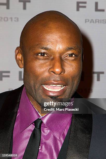 Actor Jimmy Jean-Louis attends the 'Flight' Paris Premiere at Cinema Gaumont Marignan on January 15, 2013 in Paris, France.