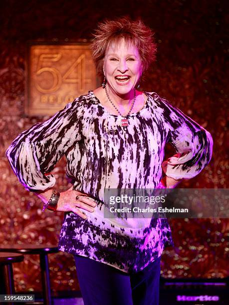 Actress/singer Pamela Myers visits at 54 Below on January 15, 2013 in New York City.