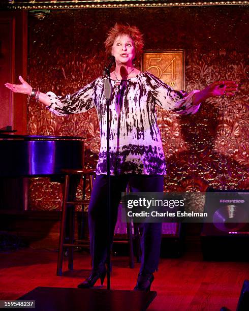 Actress/singer Pamela Myers performs at 54 Below on January 15, 2013 in New York City.