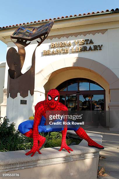 Reading With: Marvel Comics Close-Up" - Disney stars join Spider-Man and kids from local Boys & Girl Clubs of Hollywood, Pasadena, Burbank and San...