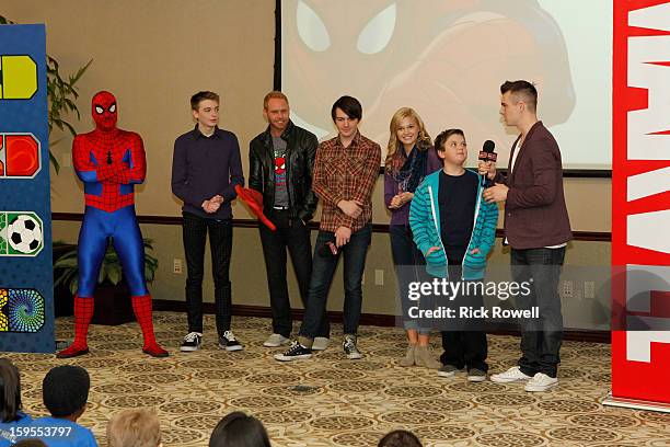 Reading With: Marvel Comics Close-Up" - Disney stars join Spider-Man and kids from local Boys & Girl Clubs of Hollywood, Pasadena, Burbank and San...